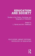 Education And Society edito da Taylor & Francis Ltd