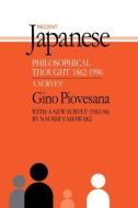 Recent Japanese Philosophical Thought 1862-1994 di Gino K. Piovesana edito da Curzon Press Ltd