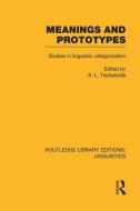 Meanings and Prototypes edito da Taylor & Francis Ltd