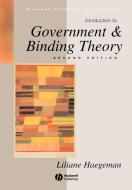 Introduction to Government 2e di Haegeman edito da John Wiley & Sons