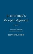 Boethius's "de Topicis Differentiis" di Boethius edito da CORNELL UNIV PR