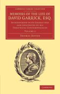Memoirs of the Life of David Garrick, Esq. di Thomas Davies edito da Cambridge University Press