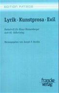 Lyrik. Kunstprosa. Exil edito da Francke A. Verlag