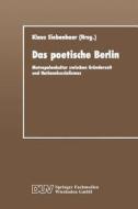 Das poetische Berlin edito da Deutscher Universitätsverlag
