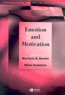 Emotion and Motivation di Marilynn B. Brewer edito da Wiley-Blackwell