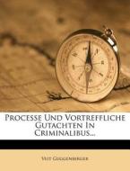 Processe Und Vortreffliche Gutachten In Criminalibus... di Veit Guggenberger edito da Nabu Press