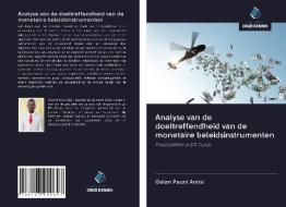 Analyse van de doeltreffendheid van de monetaire beleidsinstrumenten di Golan Pauni Amisi edito da Uitgeverij Onze Kennis