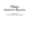 Ohio Cemetery Records di Ohio edito da Clearfield