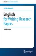English For Writing Research Papers di Adrian Wallwork edito da Springer International Publishing AG
