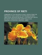 Province Of Rieti: Communes Of The Provi di Books Llc edito da Books LLC, Wiki Series