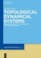 Topological Dynamical Systems: An Introduction to the Dynamics of Continuous Mappings di Jan De Vries, J. De Vries edito da Walter de Gruyter