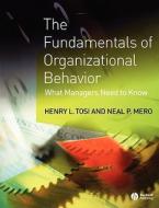 Fundamentals of Organizational Behavior di Tosi, Mero edito da John Wiley & Sons