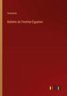 Bulletin de l'Institut Égyptien di Anonyme edito da Outlook Verlag