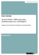 Zu Alois Hahns 'Differenzierung, Zivilisationsprozess und Religion' di Peter Schröder edito da GRIN Verlag
