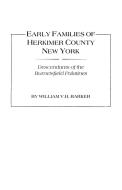 Early Families of Herkimer County, New York di Barker edito da Clearfield