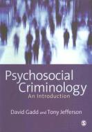 Psychosocial Criminology di David Gadd, Tony Jefferson edito da SAGE PUBN