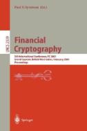 Financial Cryptography di W. J. Harris, P. Syverson edito da Springer Berlin Heidelberg