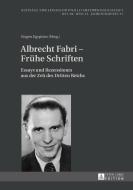 Albrecht Fabri - Frühe Schriften edito da Lang, Peter GmbH