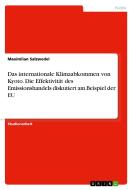 Das internationale Klimaabkommen von Kyoto. Die Effektivität des Emissionshandels diskutiert am Beispiel der EU di Maximlian Salzwedel edito da GRIN Verlag