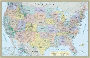 U.S. Map-Laminated di BarCharts Inc edito da Barcharts