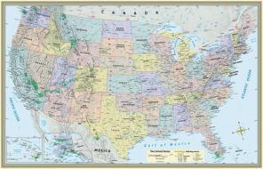 U.S. Map-Paper di BarCharts Inc edito da Barcharts
