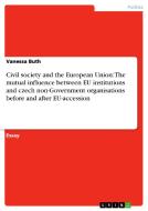 Civil society and the European Union: The mutual influence between EU institutions and czech non-Government organisation di Vanessa Buth edito da GRIN Verlag