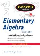 Schaum's Outline Of Elementary Algebra, 3ed di Barnett Rich, Philip Schmidt edito da Mcgraw-hill Education - Europe