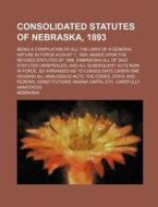 Consolidated Statutes of Nebraska, 1893; Being a Compilation of All the Laws of a General Nature in Force August 1, 1893. Based Upon the Revised Statu di Nebraska edito da Rarebooksclub.com