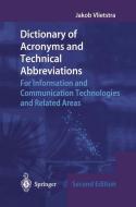 Dictionary of Acronyms and Technical Abbreviations di Jakob Vlietstra edito da Springer London