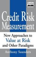 Credit Risk Measurement di Anthony Saunders edito da John Wiley & Sons