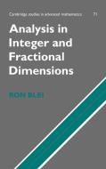 Analysis in Integer and Fractional Dimensions di Ron C. Blei, R. C. Blei edito da Cambridge University Press