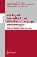 Multi-lingual Information Access in South Asian Languages edito da Springer Berlin Heidelberg