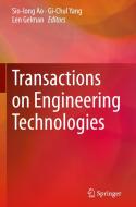 Transactions on Engineering Technologies di Sio-Iong Ao edito da Springer