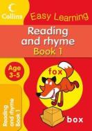 Reading And Rhyme edito da Harpercollins Publishers