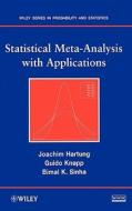 Statistical Meta-Analysis di Hartung, Knapp, Sinha edito da John Wiley & Sons