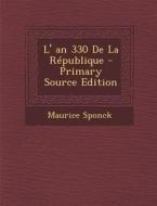 L' an 330 de La Republique di Maurice Sponck edito da Nabu Press