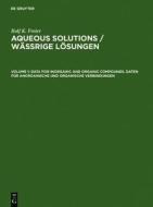 Data for Inorganic and Organic Compounds. Daten Fur Anorganische Und Organische Verbindungen edito da Walter de Gruyter