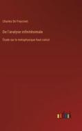 De l'analyse infinitésimale di Charles De Freycinet edito da Outlook Verlag