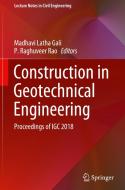 Construction in Geotechnical Engineering: Proceedings of Igc 2018 edito da SPRINGER NATURE