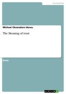The Meaning Of Trust di Michael Oluwadare Idowu edito da Grin Publishing