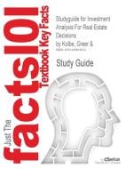Studyguide For Investment Analysis di 5th Edition Greer and Kolbe, Cram101 Textbook Reviews edito da Cram101