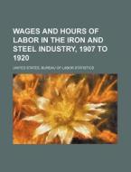 Wages and Hours of Labor in the Iron and Steel Industry, 1907 to 1920 di United States Bureau Statistics edito da Rarebooksclub.com