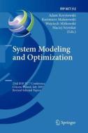 System Modeling and Optimization edito da Springer Berlin Heidelberg