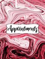 Appointments: Red and White Marble Appointment Notebook Planner with 15 Minute Increments Daily and Hourly - 7 Days Per  di Paige Martin edito da INDEPENDENTLY PUBLISHED