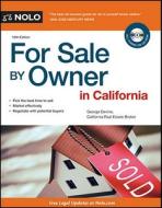 For Sale by Owner in California [With CDROM] di George Devine edito da NOLO