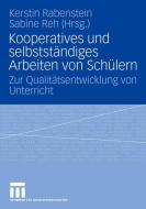 Kooperatives und selbständiges Arbeiten von Schülern edito da VS Verlag für Sozialwissenschaften
