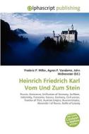 Heinrich Friedrich Karl Vom Und Zum Stein di #Miller,  Frederic P. Vandome,  Agnes F. Mcbrewster,  John edito da Vdm Publishing House