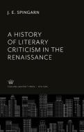 A History of Literary Criticism in the Renaissance di J. E. Spingarn edito da Columbia University Press