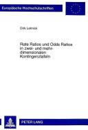 Rate Ratios und Odds Ratios in zwei- und mehrdimensionalen Kontingenztafeln di Dirk Lehnick edito da Lang, Peter GmbH