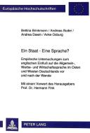 Ein Staat - Eine Sprache? di Bettina Brinkmann, Andreas Buder, Andrea Dawin, Anke Osburg edito da Lang, Peter GmbH